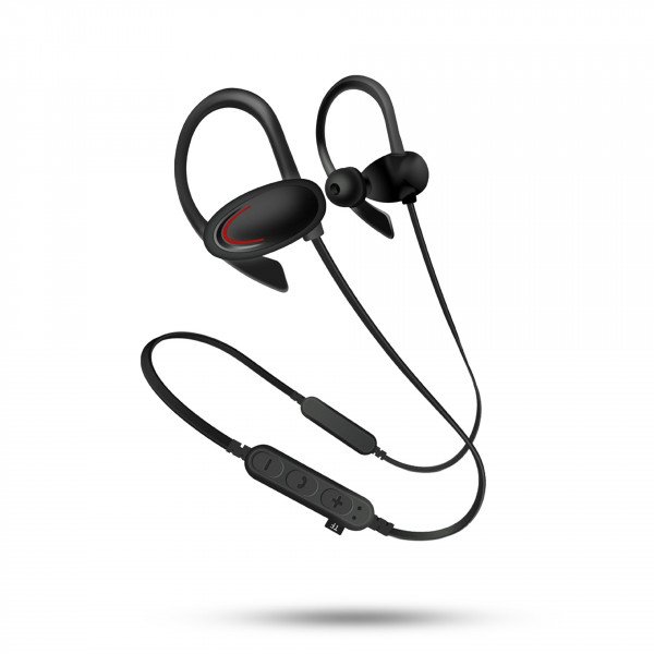 Wholesale Hook Style Bluetooth Earphone Headset with MicroSD Music Slot MSF1 (Black)